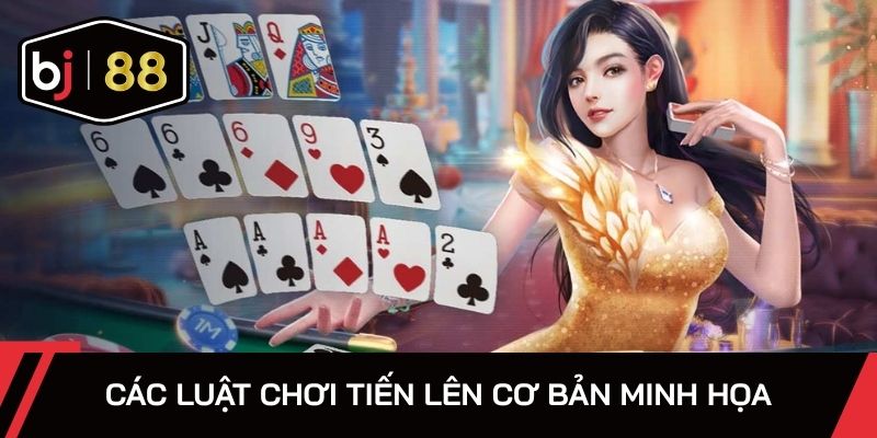 Các luật chơi tiến lên cơ bản minh họa trực quan